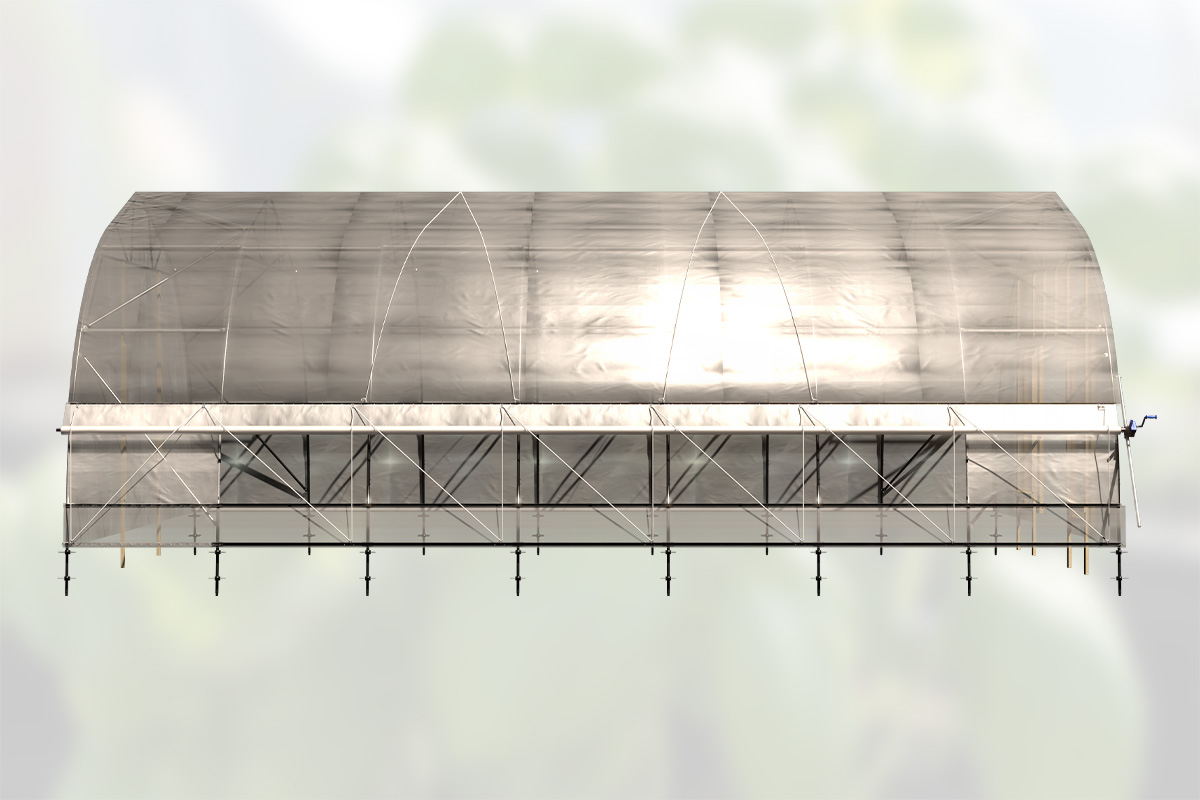 Upprullningsbara sidor - Leva Tunnelväxthus för yrkesodlare (roll-up sides)