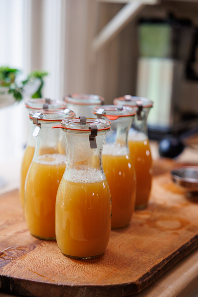 Äpplejuice som håller i skafferiet