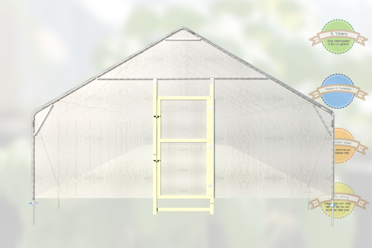 Tunnelväxthus Växa 6,5 x 19,5m